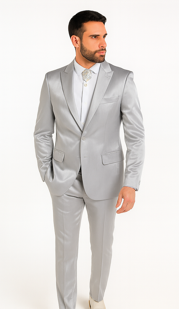 Rossi Man LEO RM1622 Men’s Slim Fit 3-Piece Off-White Designer Suit – Formalwear for Special Occasions