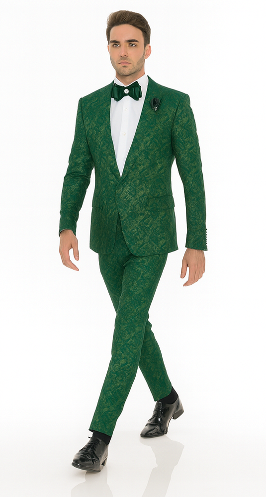 Rossi Man LEO RM1904 Modern Men’s Slim Fit Suit – Formalwear for Special Occasions