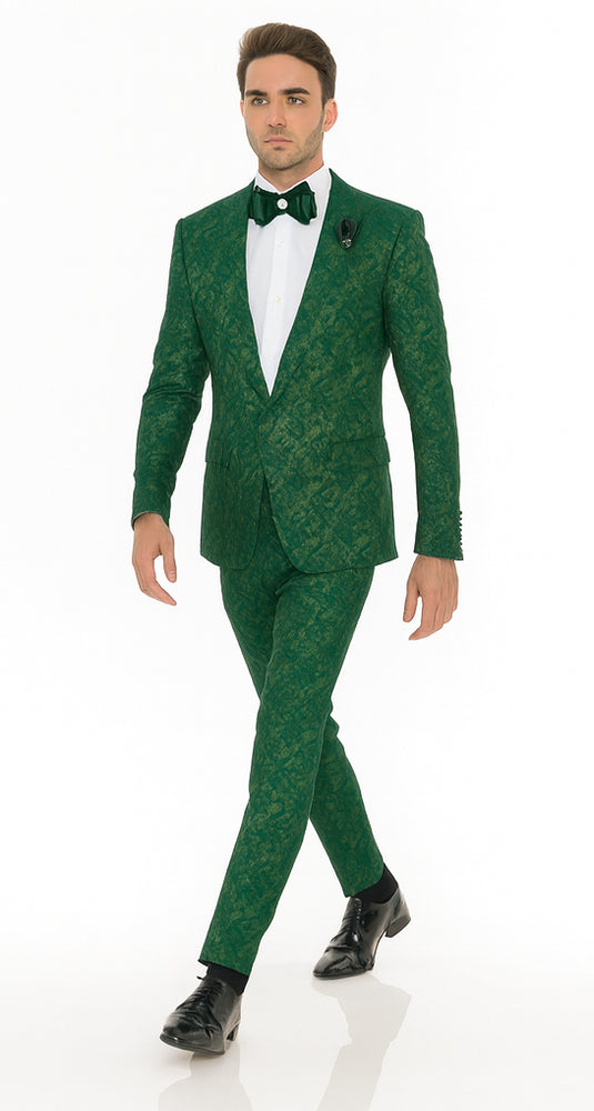 Rossi Man LEO RM1904 Modern Men’s Slim Fit Suit – Formalwear for Special Occasions