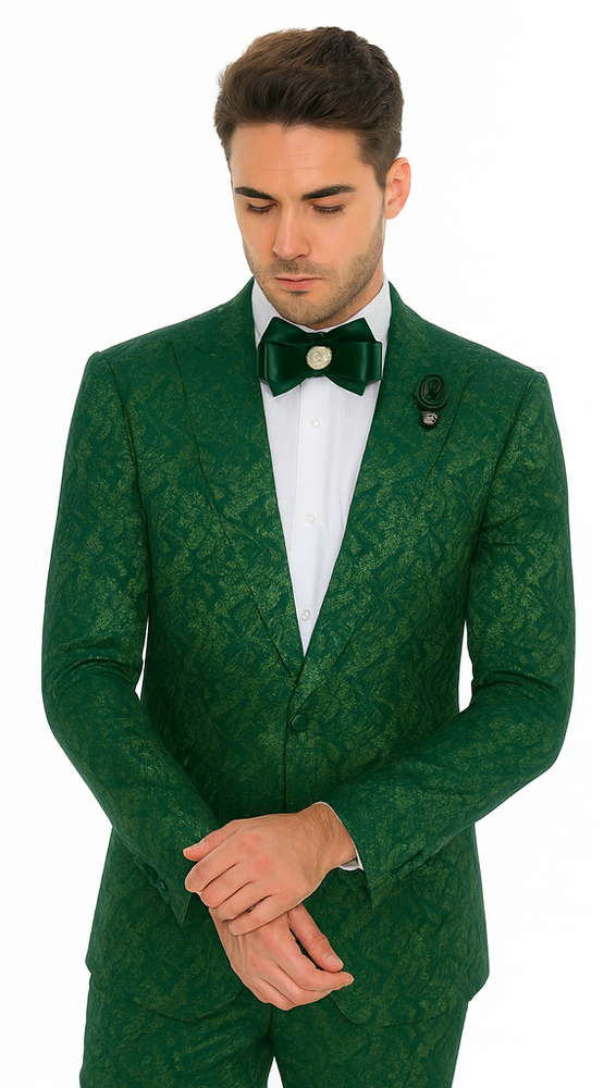 Rossi Man LEO RM1904 Modern Men’s Slim Fit Suit – Formalwear for Special Occasions