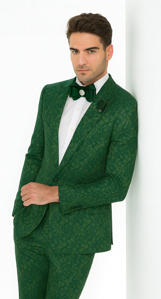 Rossi Man LEO RM1904 Modern Men’s Slim Fit Suit – Formalwear for Special Occasions