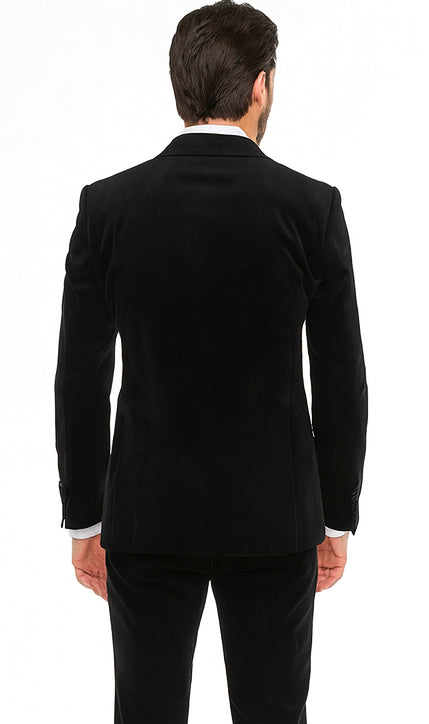 Rossi Man LEO RM1905 Men’s Slim Fit 3-Piece Black Designer Suit – Formalwear for Special Events