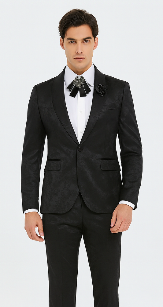 Rossi Man LEO RM1907 Men’s Slim Fit 2-Piece Suit – Modern Formalwear for Special Events