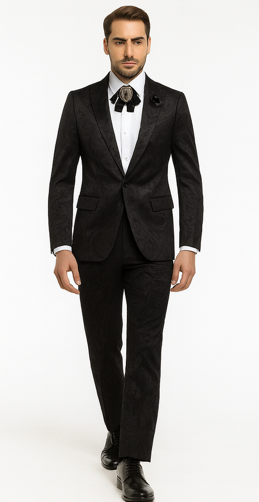 Rossi Man LEO RM1907 Men’s Slim Fit 2-Piece Suit – Modern Formalwear for Special Events