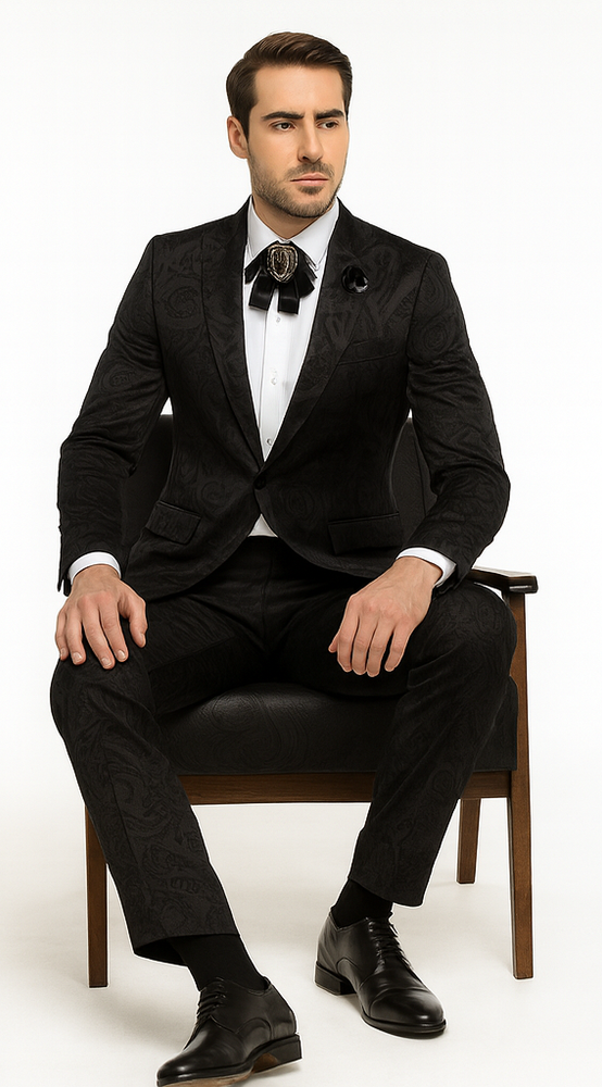 Rossi Man LEO RM1907 Men’s Slim Fit 2-Piece Suit – Modern Formalwear for Special Events