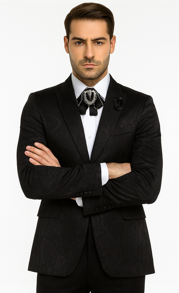 Rossi Man LEO RM1907 Men’s Slim Fit 2-Piece Suit – Modern Formalwear for Special Events