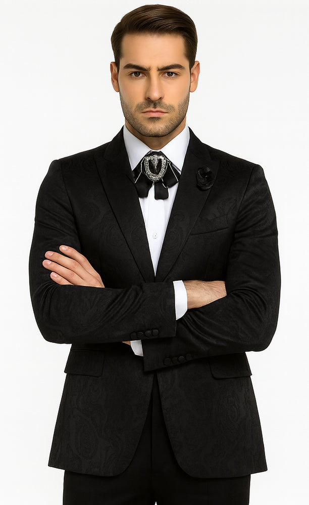 Rossi Man LEO RM1907 Men’s Slim Fit 2-Piece Suit – Modern Formalwear for Special Events