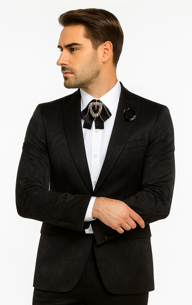 Rossi Man LEO RM1907 Men’s Slim Fit 2-Piece Suit – Modern Formalwear for Special Events