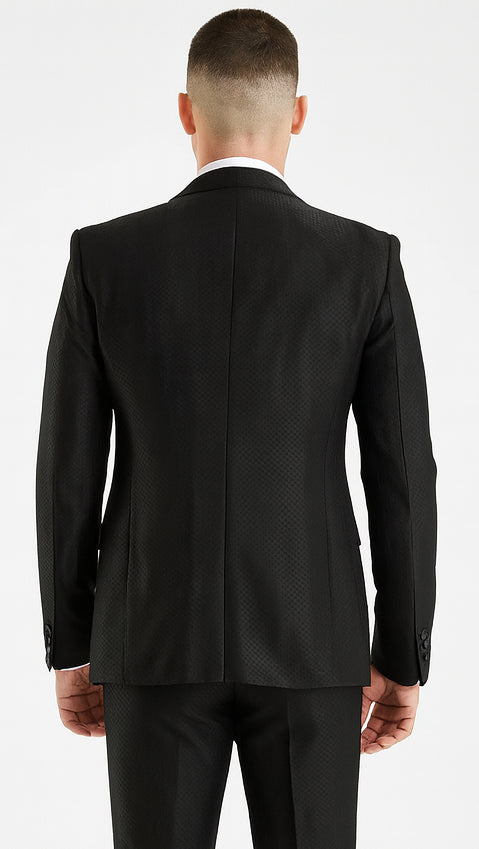 Rossi Man MAX RM1712 Black Slim Fit 3-Piece Suit – Stylish Men’s Formalwear