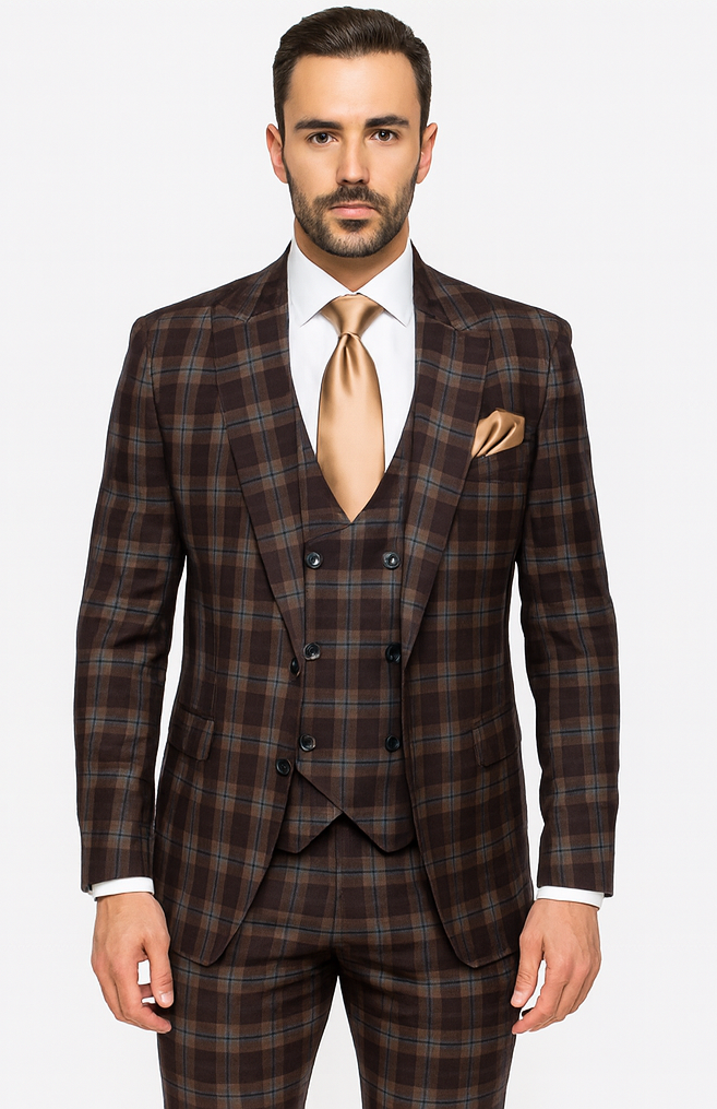 ROSSI MAN SLIM FIT 3 PIECE SUIT MAX RM1838 main image 0