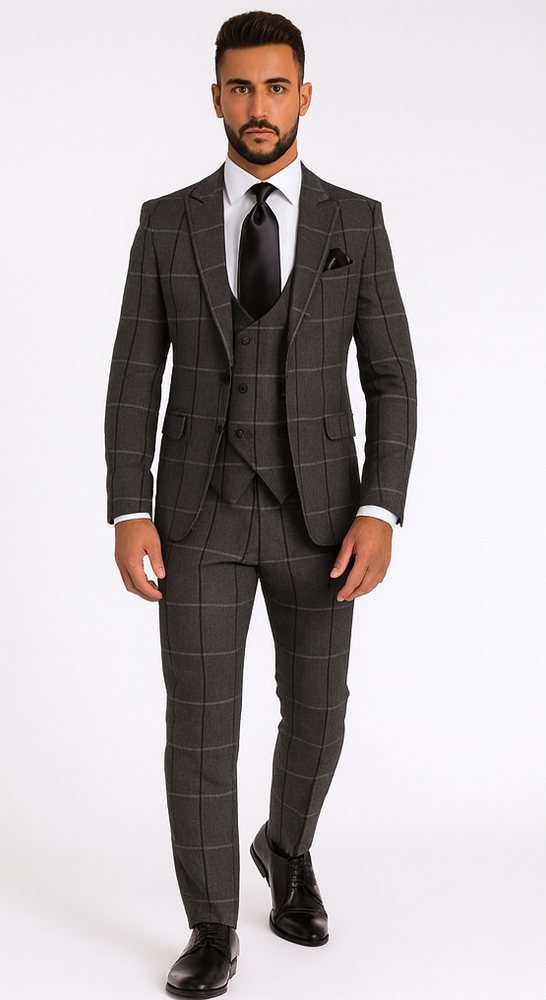 Rossi Man MAX RM1742 Brown Slim Fit Suit – Stylish Men’s Modern Formalwear