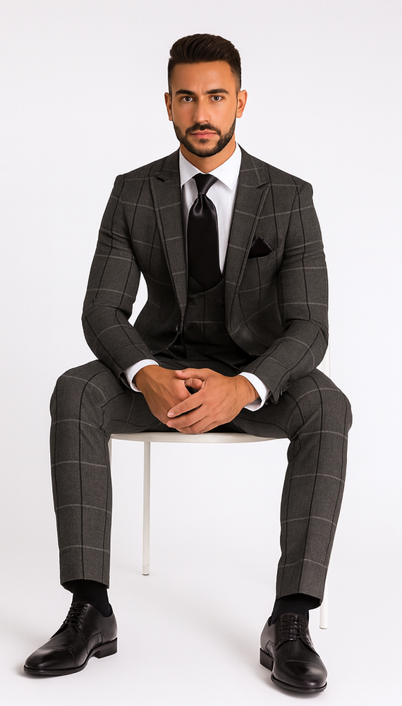 Rossi Man MAX RM1742 Brown Slim Fit Suit – Stylish Men’s Modern Formalwear