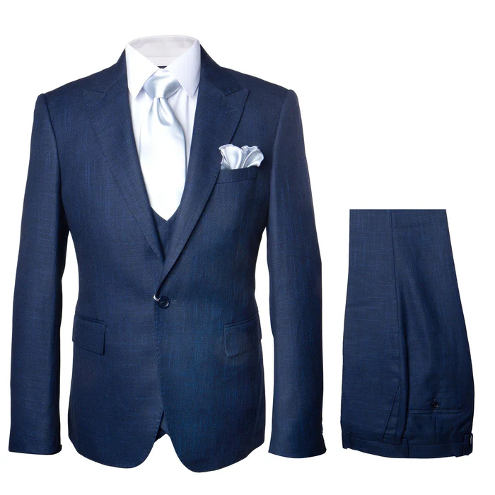 Rossi Man MAX RM1783 Slim Fit 3-Piece Blue Suit –  Men’s Formalwear