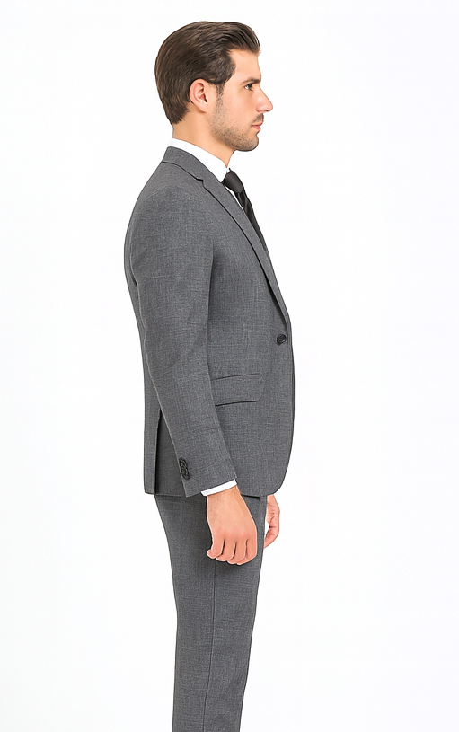 Rossi Man MAX RM1784 Grey Slim Fit 3-Piece Suit – Stylish Men’s Formalwear