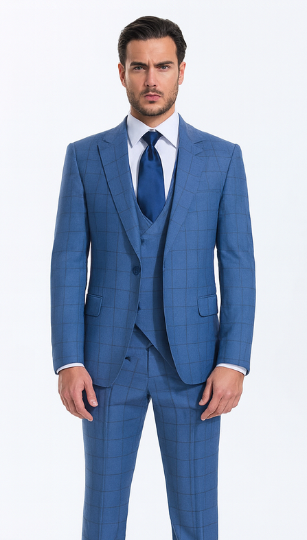 Rossi Man MAX RM1785 Slim Fit 3-Piece Suit – Modern Men’s Formalwear