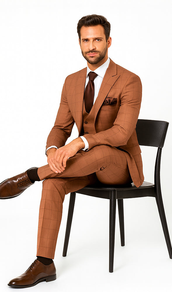 Rossi Man MAX RM1786 Slim Fit 3-Piece Suit – Men’s Formalwear