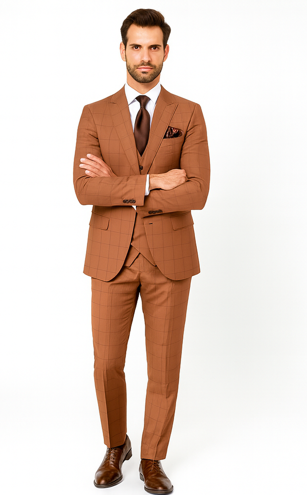 Rossi Man MAX RM1786 Slim Fit 3-Piece Suit – Men’s Formalwear