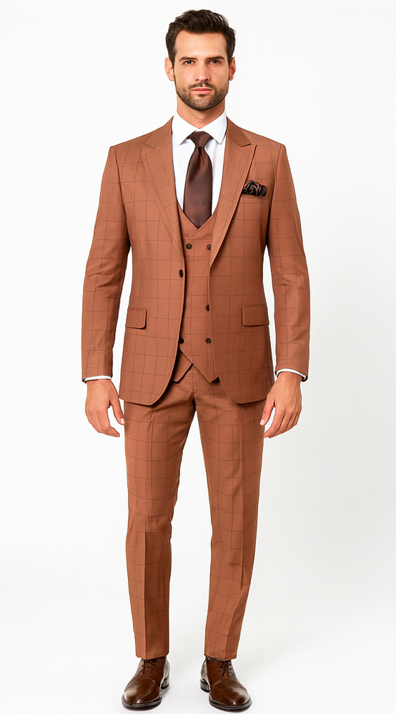 Rossi Man MAX RM1786 Slim Fit 3-Piece Suit – Men’s Formalwear