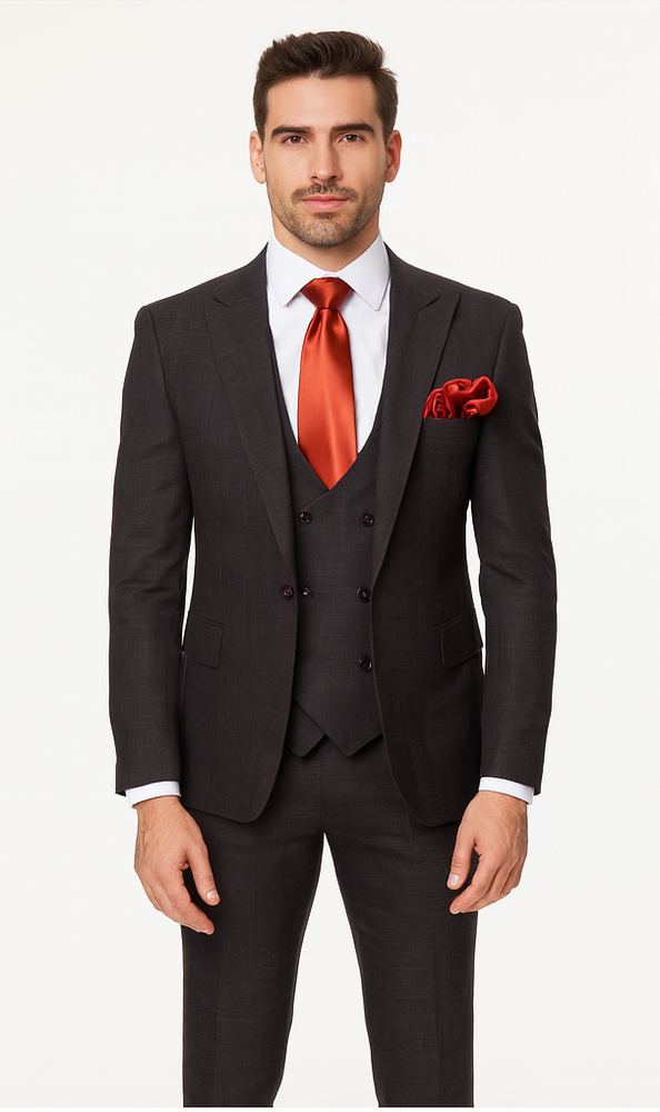Rossi Man MAX RM1787 Slim Fit 3-Piece Suit – Men’s Formalwear