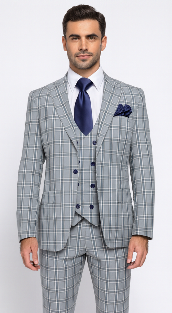 Rossi Man MAX RM1820 Slim Fit 3-Piece Suit – Men’s Formalwear