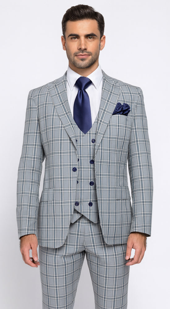 Rossi Man MAX RM1820 Slim Fit 3-Piece Suit – Men’s Formalwear
