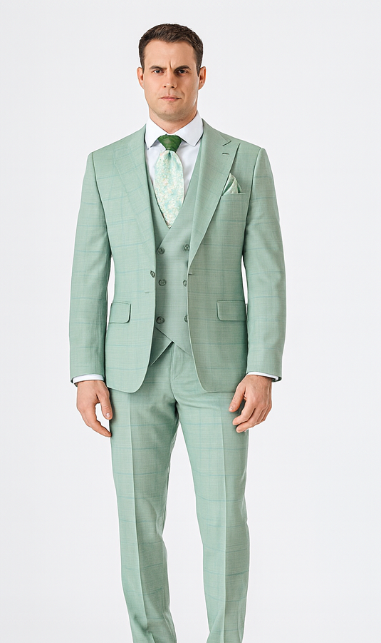 Rossi Man MAX RM1821 Slim Fit 3-Piece Suit – Men’s Formalwear