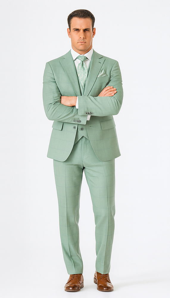 Rossi Man MAX RM1821 Slim Fit 3-Piece Suit – Men’s Formalwear