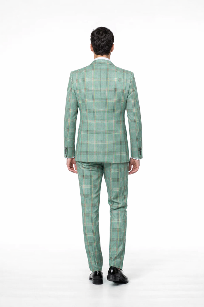 Rossi Man MAX RM1825 Slim Fit 3-Piece Mint Green Suit – Modern Formalwear for Men
