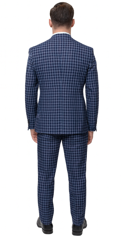 Rossi Man MAX RM1835 Blue Slim Fit 3-Piece Suit – Men’s Formalwear