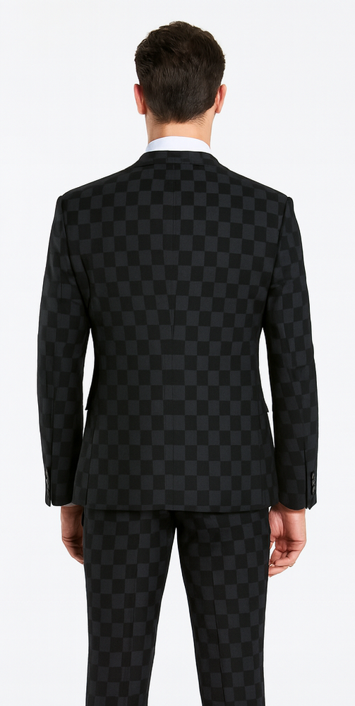 Rossi Man MAX RM1837 Black Slim Fit 3-Piece Suit – Men’s Formalwear