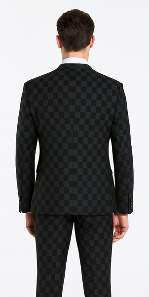 Rossi Man MAX RM1837 Black Slim Fit 3-Piece Suit – Men’s Formalwear