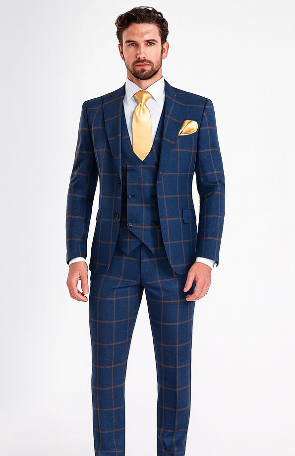 Rossi Man MAX RM1840 Slim Fit 3-Piece Suit – Modern Men’s Formalwear