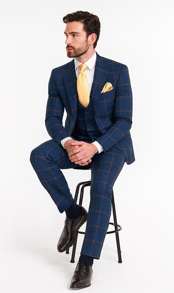 Rossi Man MAX RM1840 Slim Fit 3-Piece Suit – Modern Men’s Formalwear