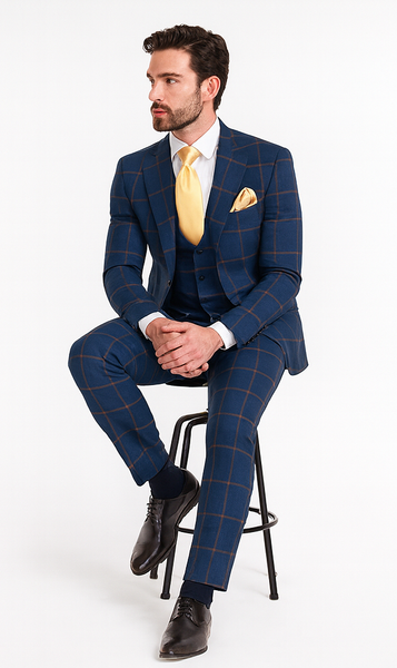Rossi Man MAX RM1840 Slim Fit 3-Piece Suit – Modern Men’s Formalwear
