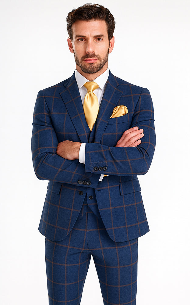 Rossi Man MAX RM1840 Slim Fit 3-Piece Suit – Modern Men’s Formalwear