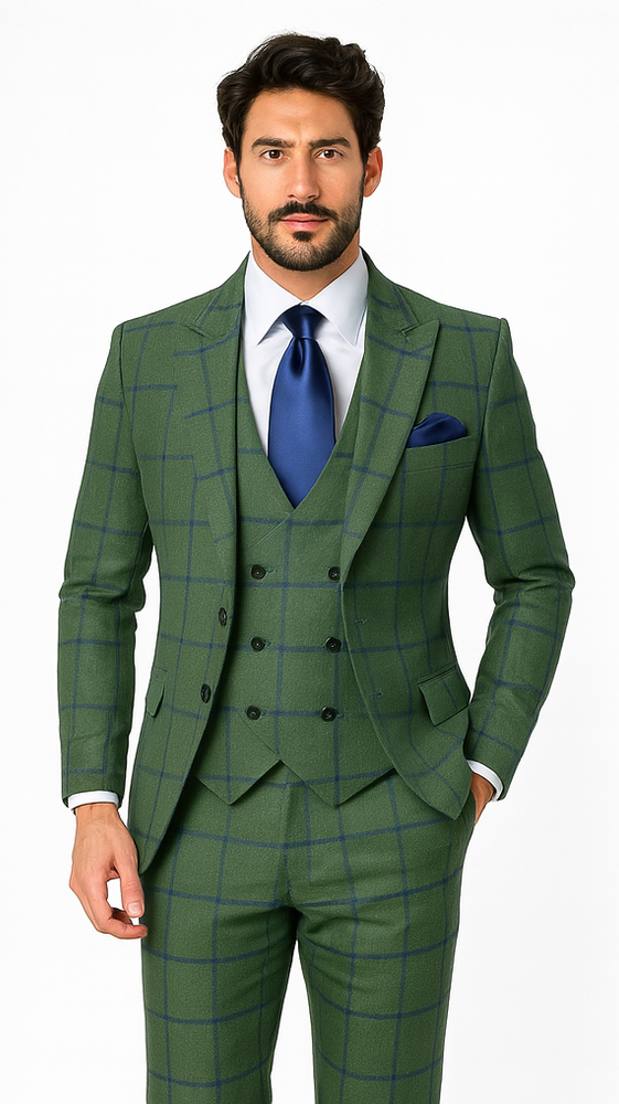 Rossi Man MAX RM1841 Slim Fit 3-Piece Suit – Men’s Formalwear