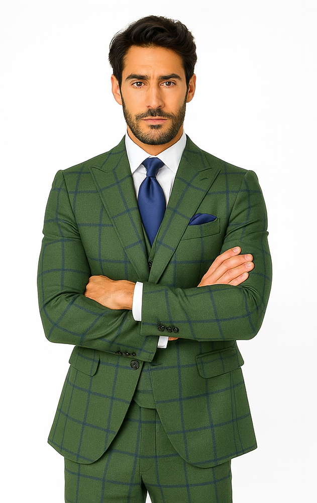 Rossi Man MAX RM1841 Slim Fit 3-Piece Suit – Men’s Formalwear