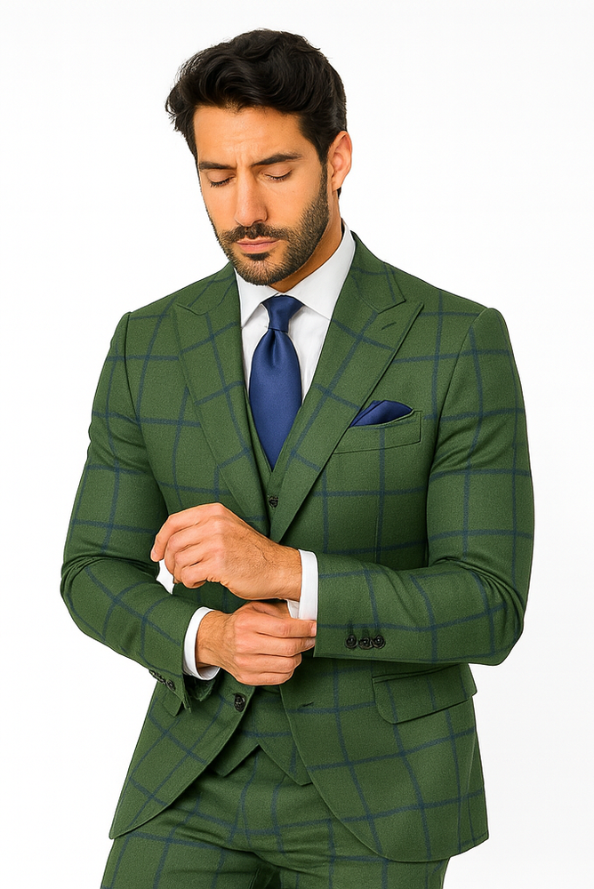 Rossi Man MAX RM1841 Slim Fit 3-Piece Suit – Men’s Formalwear