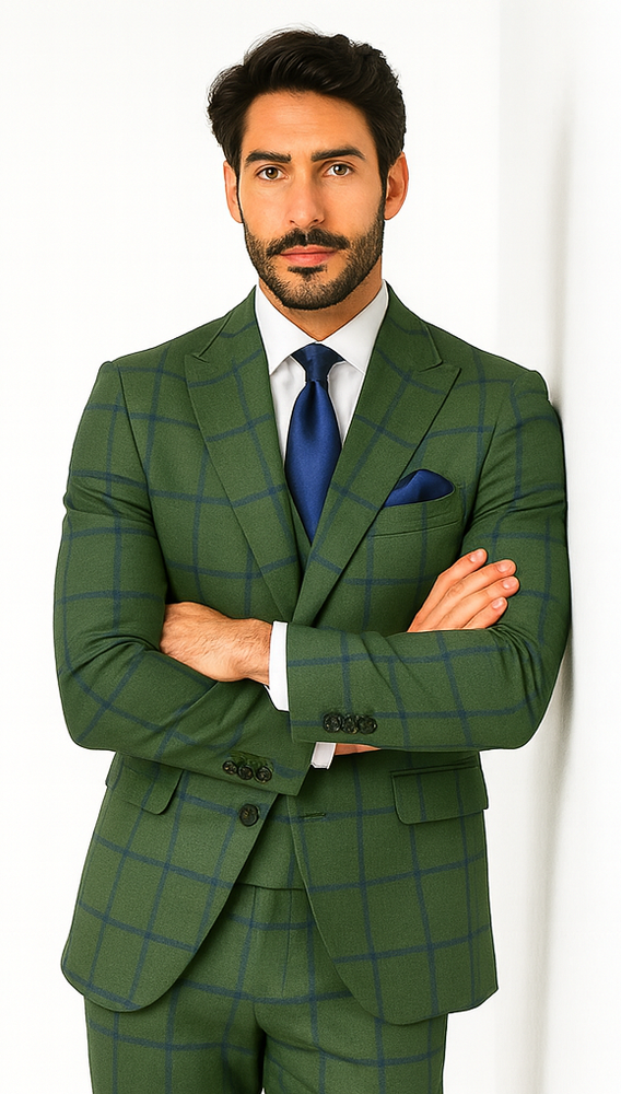 Rossi Man MAX RM1841 Slim Fit 3-Piece Suit – Men’s Formalwear