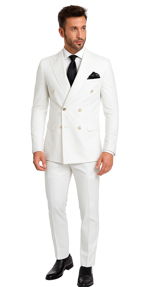 Rossi Man Milano RM1374 – Men’s Modern 3-Piece Suit - Formalwear Set for Every Occasion