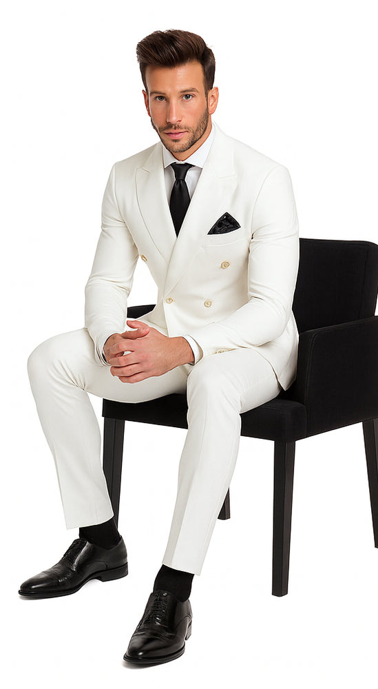 Rossi Man Milano RM1374 – Men’s Modern 3-Piece Suit - Formalwear Set for Every Occasion
