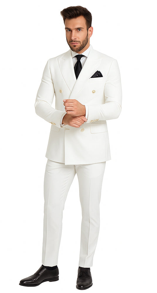 Rossi Man Milano RM1374 – Men’s Modern 3-Piece Suit - Formalwear Set for Every Occasion