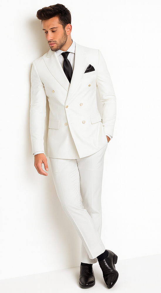 Rossi Man Milano RM1374 – Men’s Modern 3-Piece Suit - Formalwear Set for Every Occasion