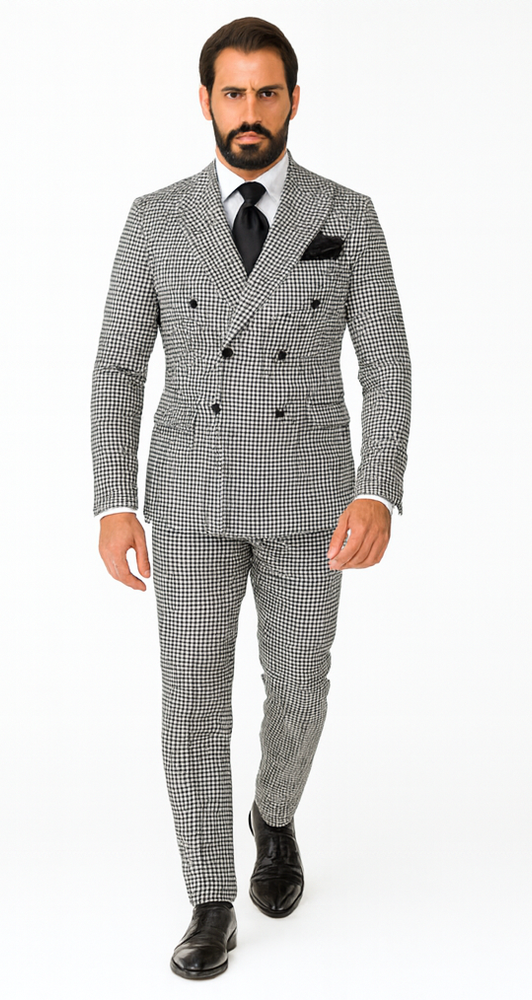 Rossi Man Milano RM1588 – Men’s Modern 3-Piece Slim Fit Suit - Stylish Formal Outfit for Events