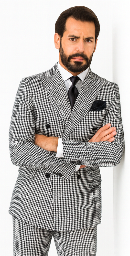 Rossi Man Milano RM1588 – Men’s Modern 3-Piece Slim Fit Suit - Stylish Formal Outfit for Events