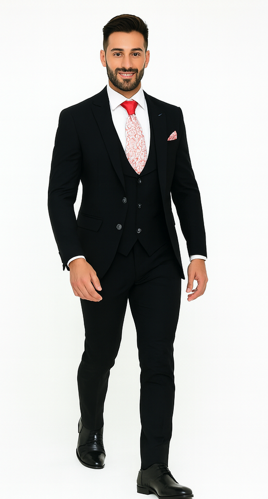 Rossi Man Remo RM1757 – Men’s Tailored Fit Suit - Modern Elegant Formal Style