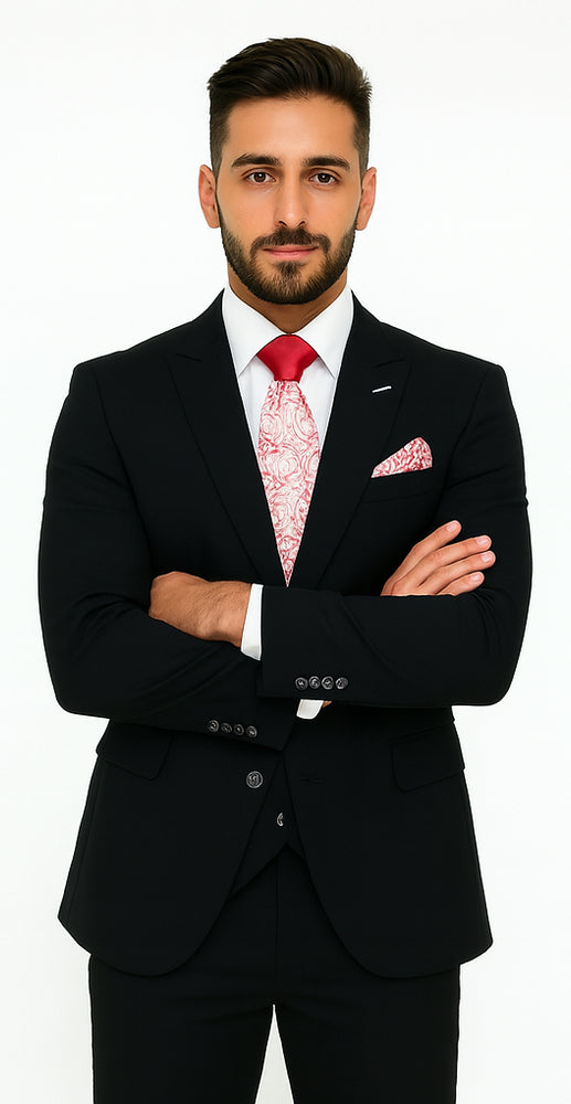 Rossi Man Remo RM1757 – Men’s Tailored Fit Suit - Modern Elegant Formal Style