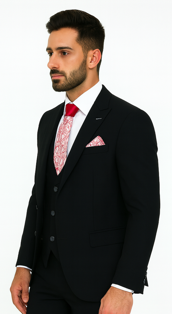 Rossi Man Remo RM1757 – Men’s Tailored Fit Suit - Modern Elegant Formal Style