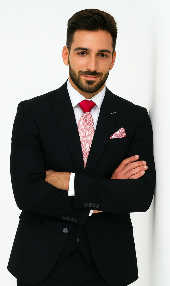 Rossi Man Remo RM1757 – Men’s Tailored Fit Suit - Modern Elegant Formal Style