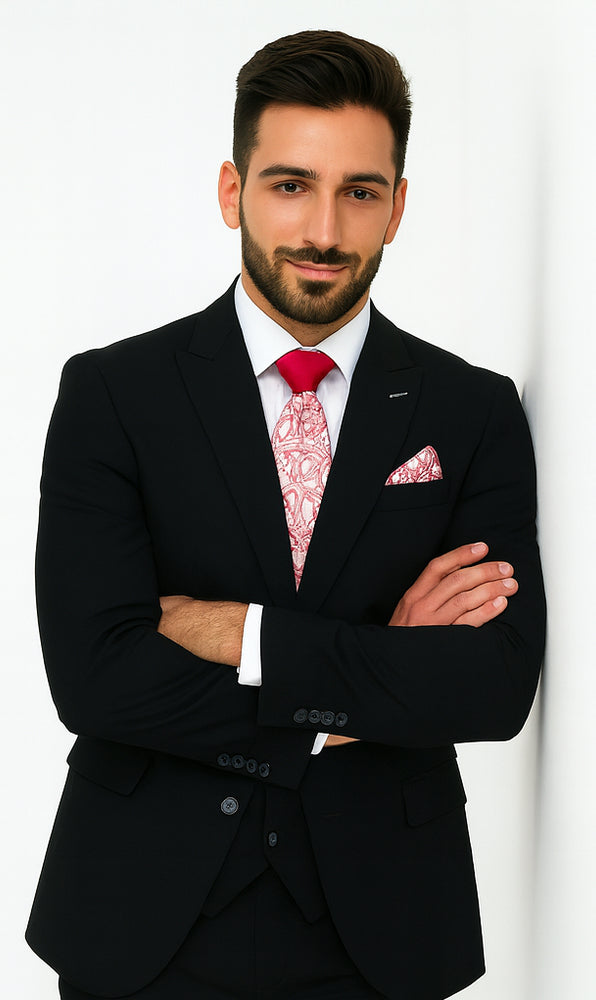 Rossi Man Remo RM1757 – Men’s Tailored Fit Suit - Modern Elegant Formal Style